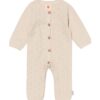 Newborn jumpsuit ajour ongebleekt ecru