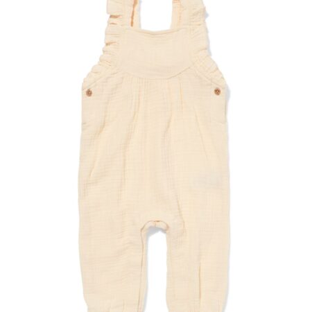 HEMA Newborn jumpsuit mousseline ecru (ecru) | HEMA