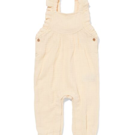 HEMA Newborn jumpsuit mousseline ecru (ecru) | HEMA