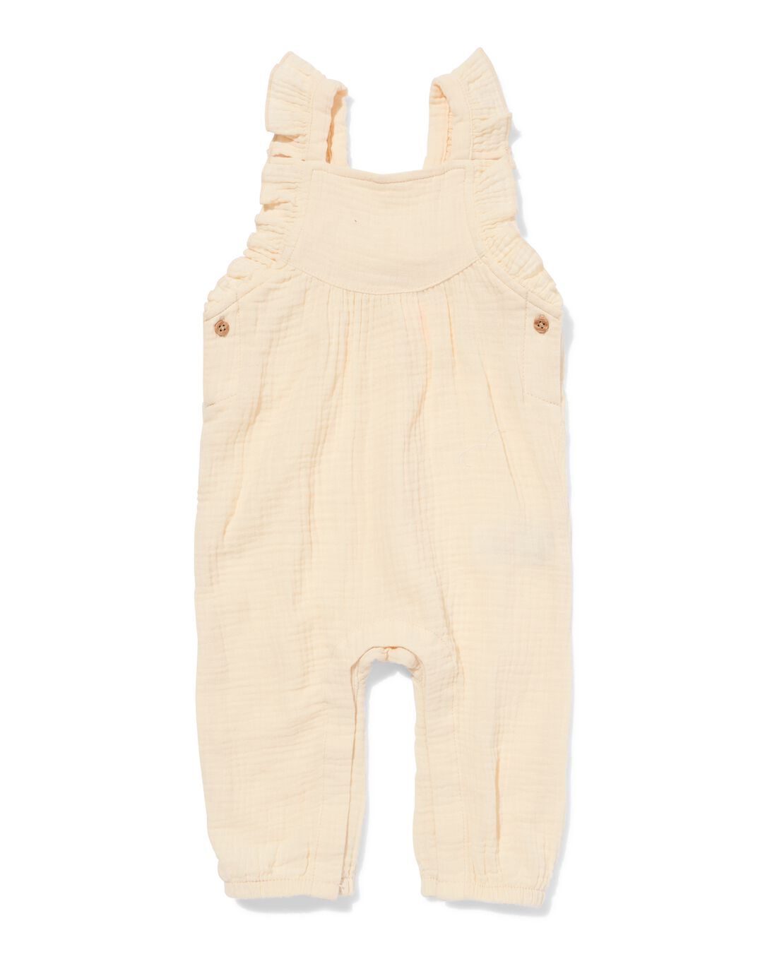 HEMA Newborn jumpsuit mousseline ecru (ecru) | HEMA