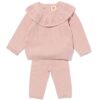Newborn kledingset comfy fit fijngebreid roze