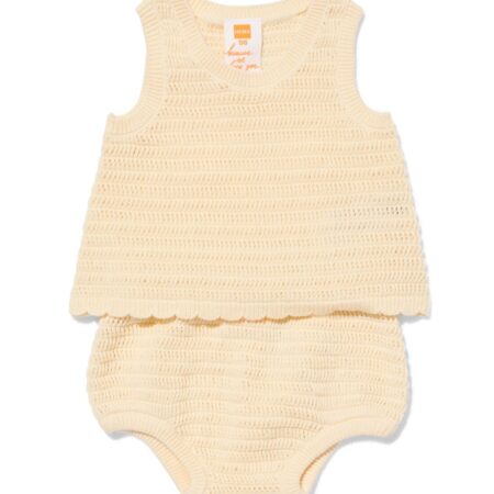 HEMA Newborn kledingset fijngebreid ecru (ecru) | HEMA