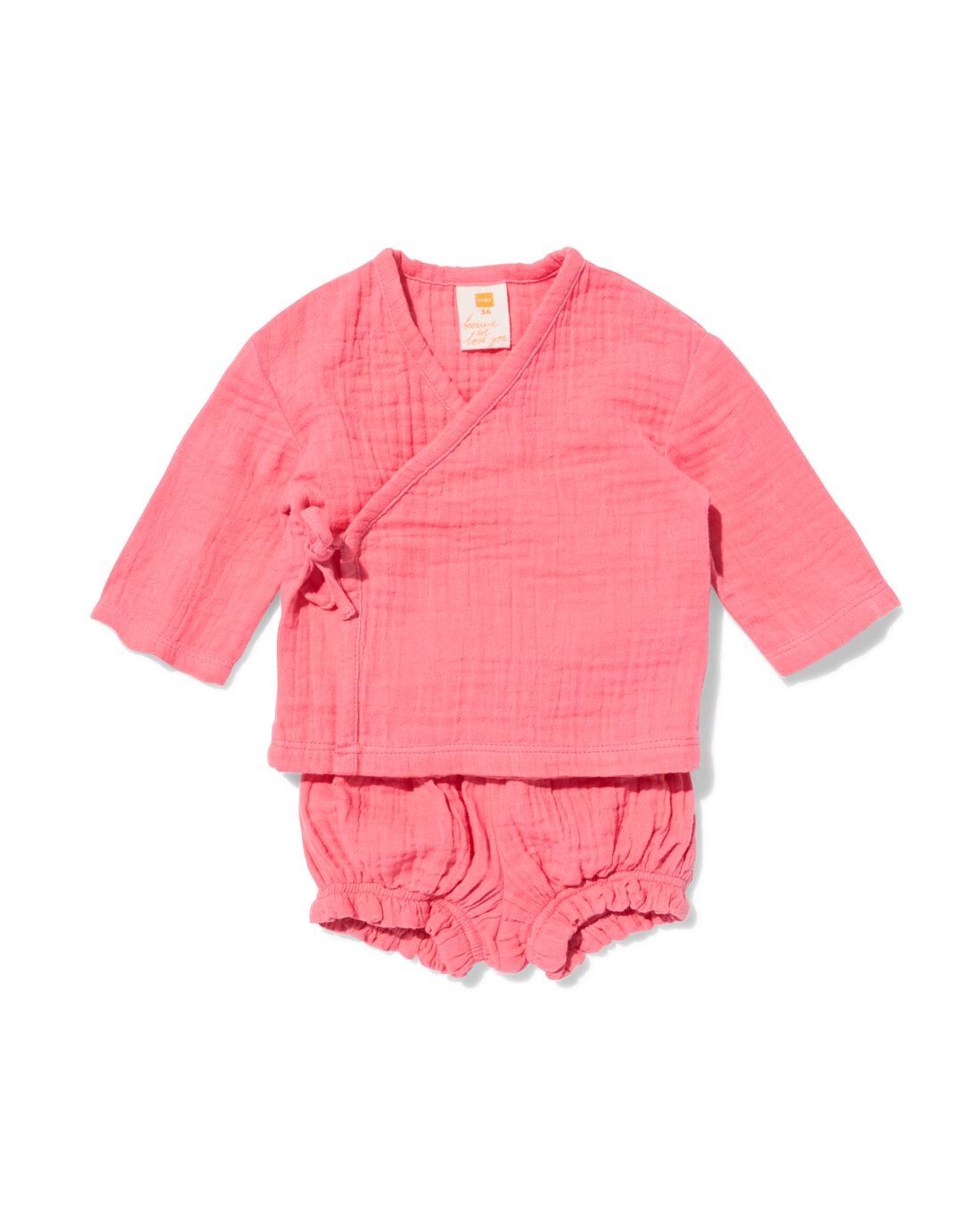 HEMA Newborn kledingset mousseline roze (roze) | HEMA