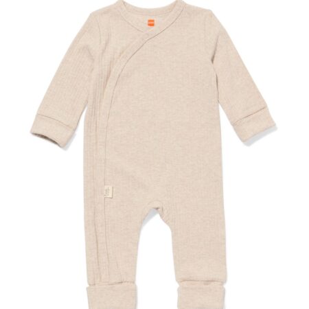 HEMA Newborn meegroei boxpakje LENZING™ ECOVERO™ rib zand (zand) | HEMA