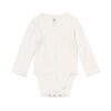 HEMA Newborn meegroei overslagromper LENZING™ ECOVERO™ rib wit (wit) | HEMA