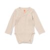 HEMA Newborn meegroei overslagromper LENZING™ ECOVERO™ rib zand (zand) | HEMA