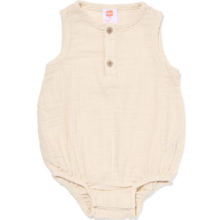Newborn romper mousseline ecru