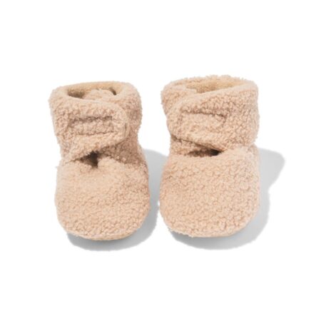 HEMA Newborn sloffen teddy beige (beige) | HEMA