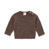 HEMA Newborn trui merinowol donkerbruin (donkerbruin) | HEMA