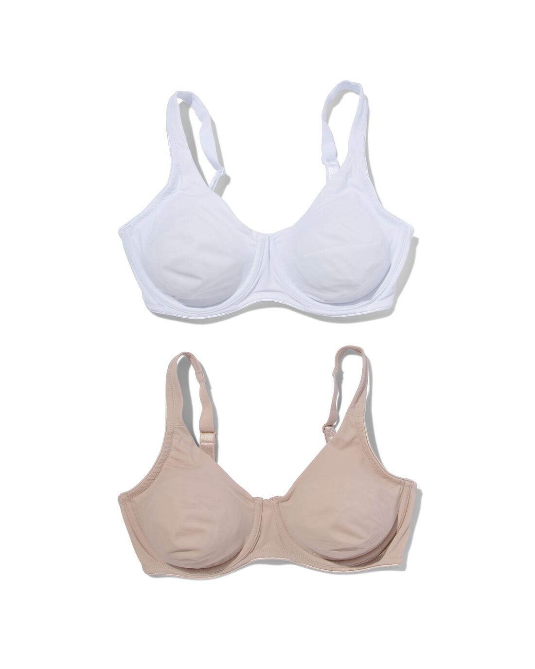 HEMA Niet voorgevormde bh met beugel E-F - 2 stuks multi | HEMA