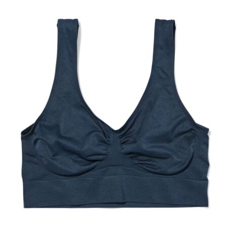 Niet voorgevormde top zonder beugel naadloos donkerblauw