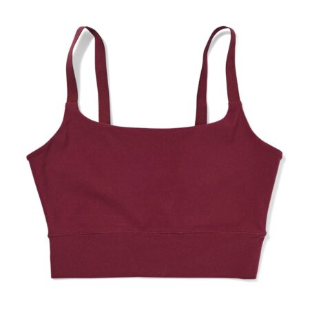 Niet voorgevormde top zonder beugel ultimate comfort donkerrood
