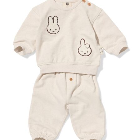 HEMA Nijntje babykledingset comfy fit sweatstof zand (zand) | HEMA