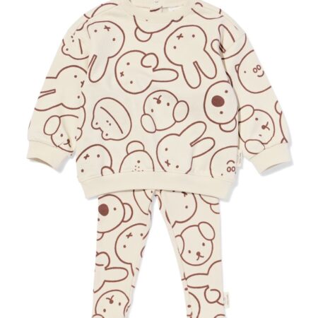 HEMA Nijntje babykledingset sweatstof ecru (ecru) | HEMA