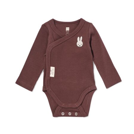 HEMA Nijntje babyromper meegroei rib bruin (bruin) | HEMA