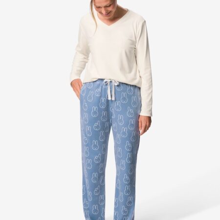 Nijntje damesbroek loose fit velours blauw