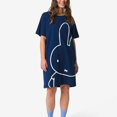 HEMA Nijntje damesnachthemd jersey donkerblauw (donkerblauw) | HEMA