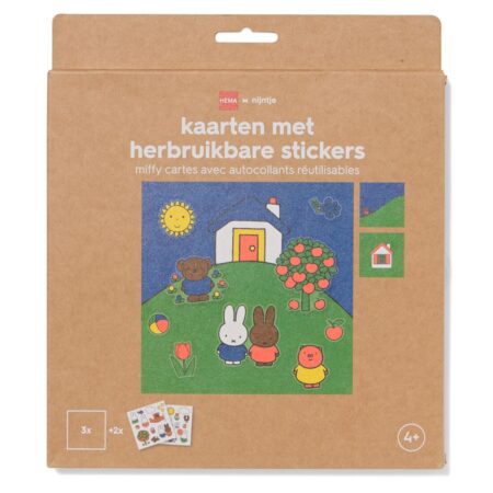 Nijntje kaarten met stickers - 2 stuks