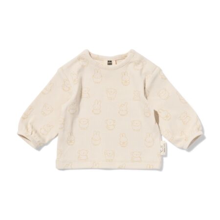 HEMA Nijntje newborn T-shirt rib ecru (ecru) | HEMA