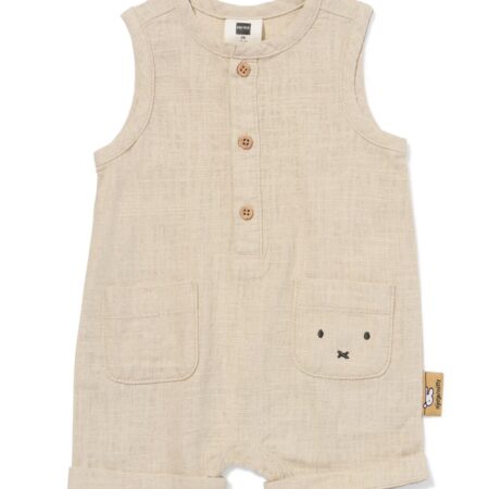 HEMA Nijntje newborn jumpsuit linnen zand (zand) | HEMA