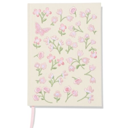 HEMA Notitieboek A5 gelinieerd canvas bloem (multicolor) | HEMA