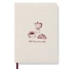 HEMA Notitieboek A5 gelinieerd canvas croissant (gebroken wit) | HEMA