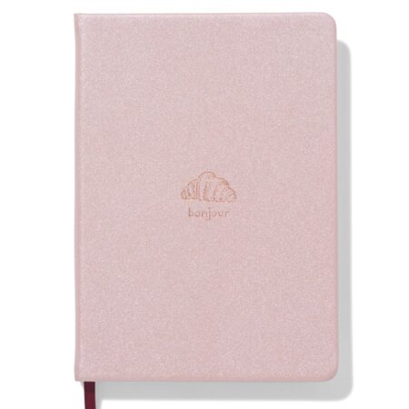 Notitieboek A5 gelinieerd croissant (roze)