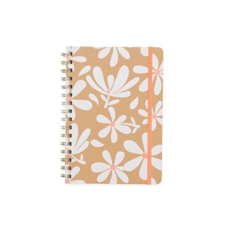 HEMA Notitieboek A5 spiraal karton bloemen | HEMA