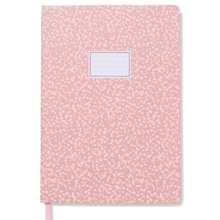 HEMA Notitieboek B5 gestipt roze (roze) | HEMA