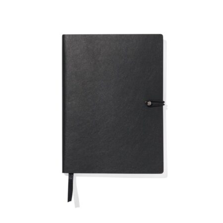 HEMA Notitieboek gelinieerd PU zwart 12.9x17.8 | HEMA