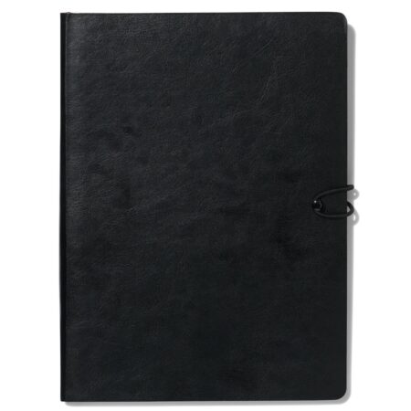 HEMA Notitieboek gelinieerd PU zwart 18.5x25.5 | HEMA