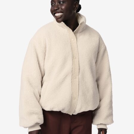 HEMA Omkeerbare damesjas Race teddy beige (beige) | HEMA
