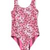 HEMA Omkeerbare kinderbadpak strepen-luipaard roze (roze) | HEMA