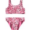 HEMA Omkeerbare kinderbikini luipaard-strepen roze (roze) | HEMA