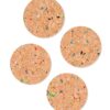 HEMA Onderzetters Ø 9.5 cm kurk recycled terrazzo - 4 stuks (terra) | HEMA