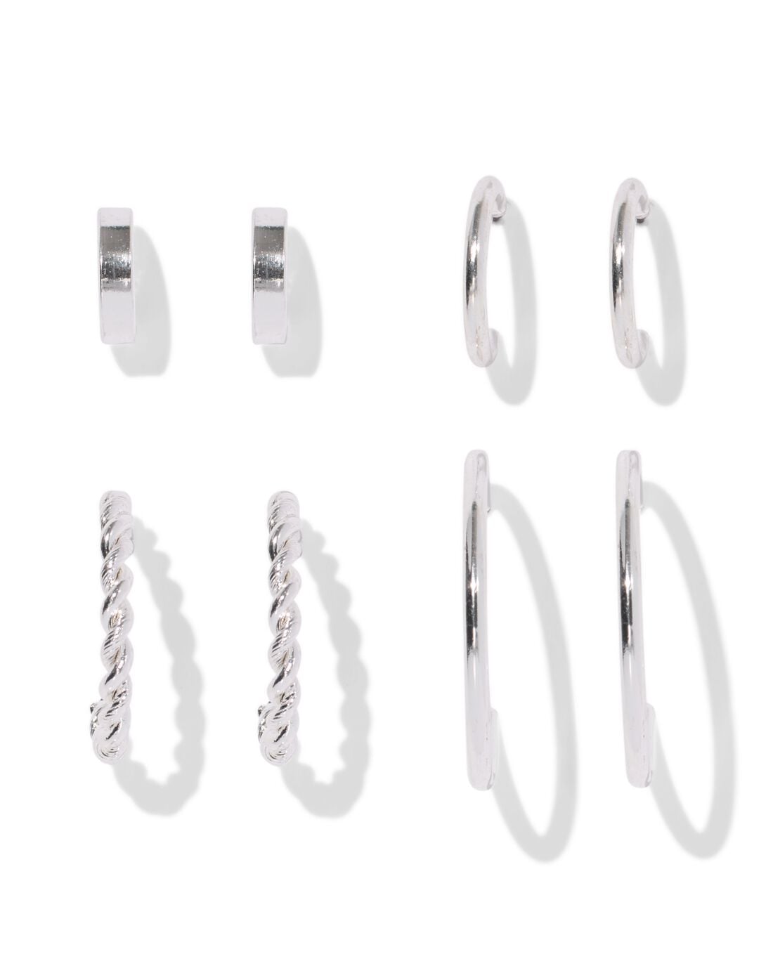 HEMA Oorringen zilver - 4 stuks (Silver) | HEMA
