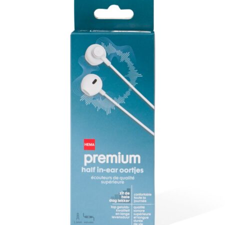 HEMA Oortjes half in-ear premium wit | HEMA