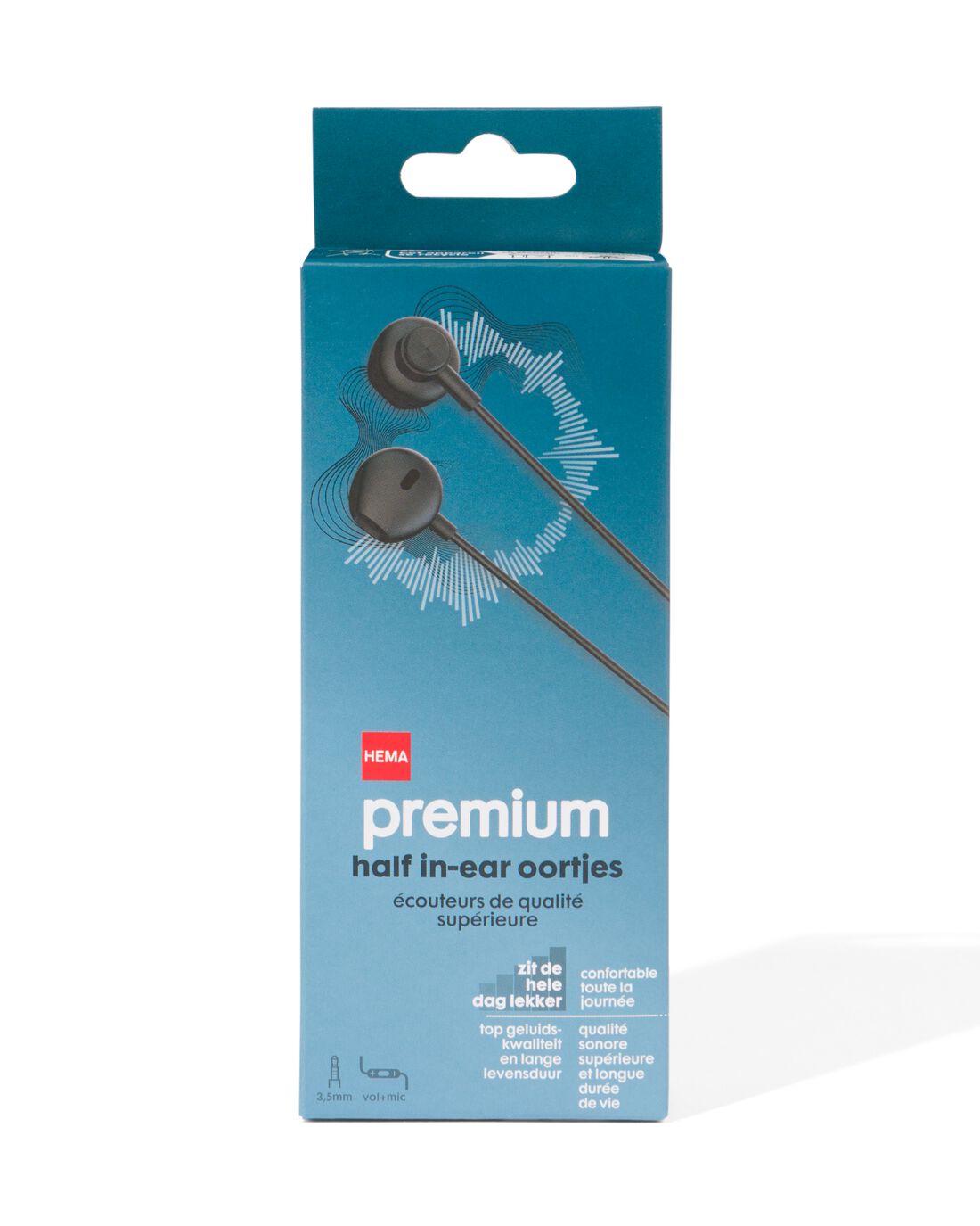 HEMA Oortjes half in-ear premium zwart | HEMA