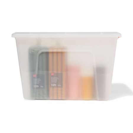 HEMA Opbergbox 60L Tokyo transparant 58x39.5x36.5 recycled | HEMA