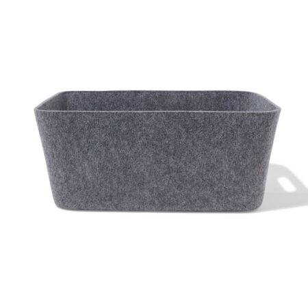 HEMA Opbergmand 25x33x14cm M vilt grijs | HEMA