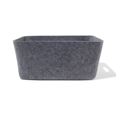 HEMA Opbergmand 36x27x16cm L vilt grijs | HEMA