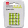 HEMA Oplaadbare AAA batterijen 800mAh - 4 stuks | HEMA