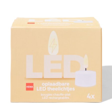 HEMA Oplaadbare theelichtjes - 4 stuks | HEMA