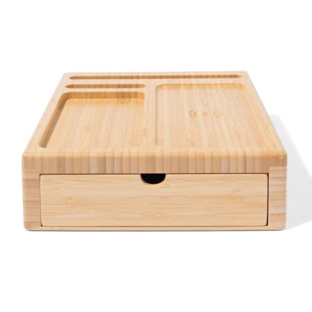 HEMA Organizer met draadloze oplader bamboe | HEMA