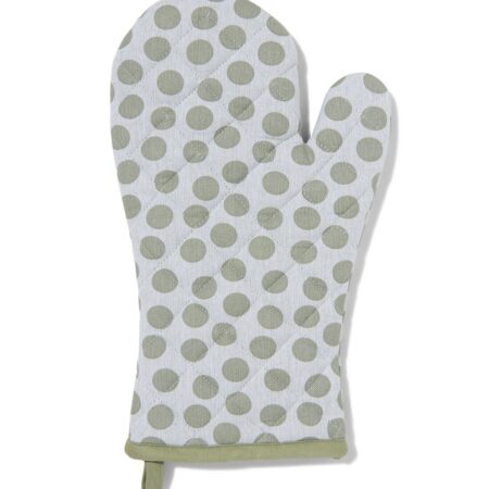 HEMA Ovenwant 32x20 groene stippen (groen) | HEMA