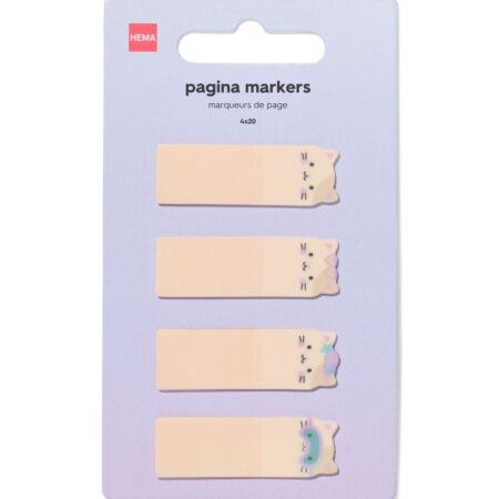 HEMA Paginamarkers strand - 4 stuks | HEMA