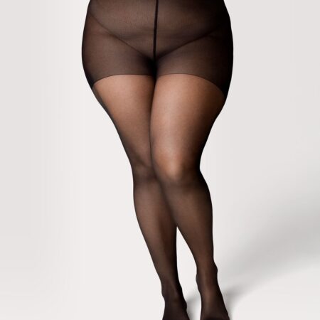 Panty antiladder curvy 20 denier mat zwart