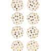 HEMA Papieren bord Ø22.5cm gouden stippen - 8 stuks (goud) | HEMA