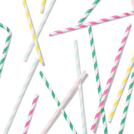 HEMA Papieren rietjes gestreept - 100 stuks (multicolor) | HEMA
