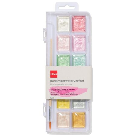 HEMA Parelmoer waterverfset 12-delig | HEMA